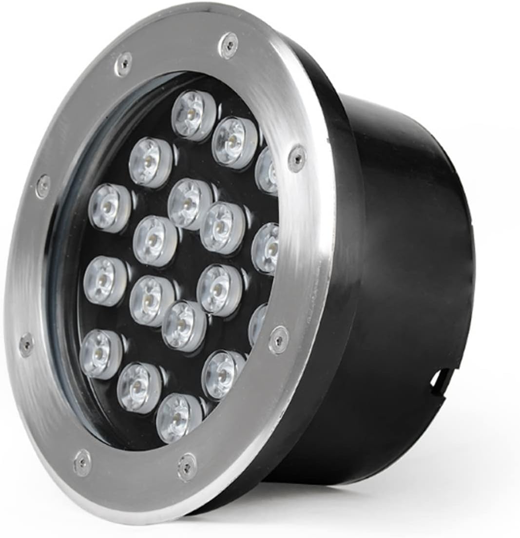 Outdoor Buried Spotlight, Low Voltage AC 12/24V Underground Lamp Anti-Rust IP67 Waterproof Embedded Landscape Lights for Deck Garden Lawn Pathway (Color : RGB, Size : 36W-AC24V)