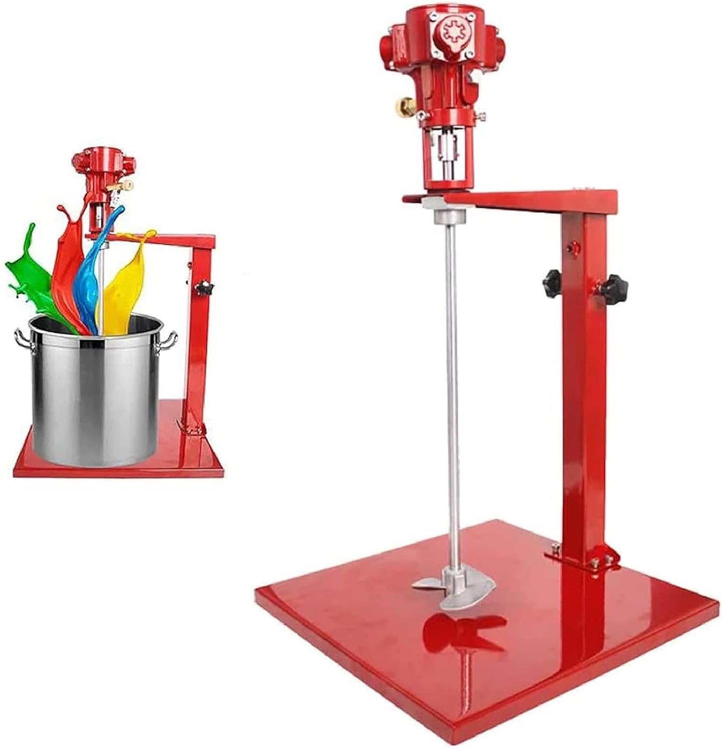 Pneumatic Air Automatic Paint Mixer Blender Lift Agitator 50 Gallon for Viscous Liquid Ink dye Chemicals Mixing Machine Blender Disperser