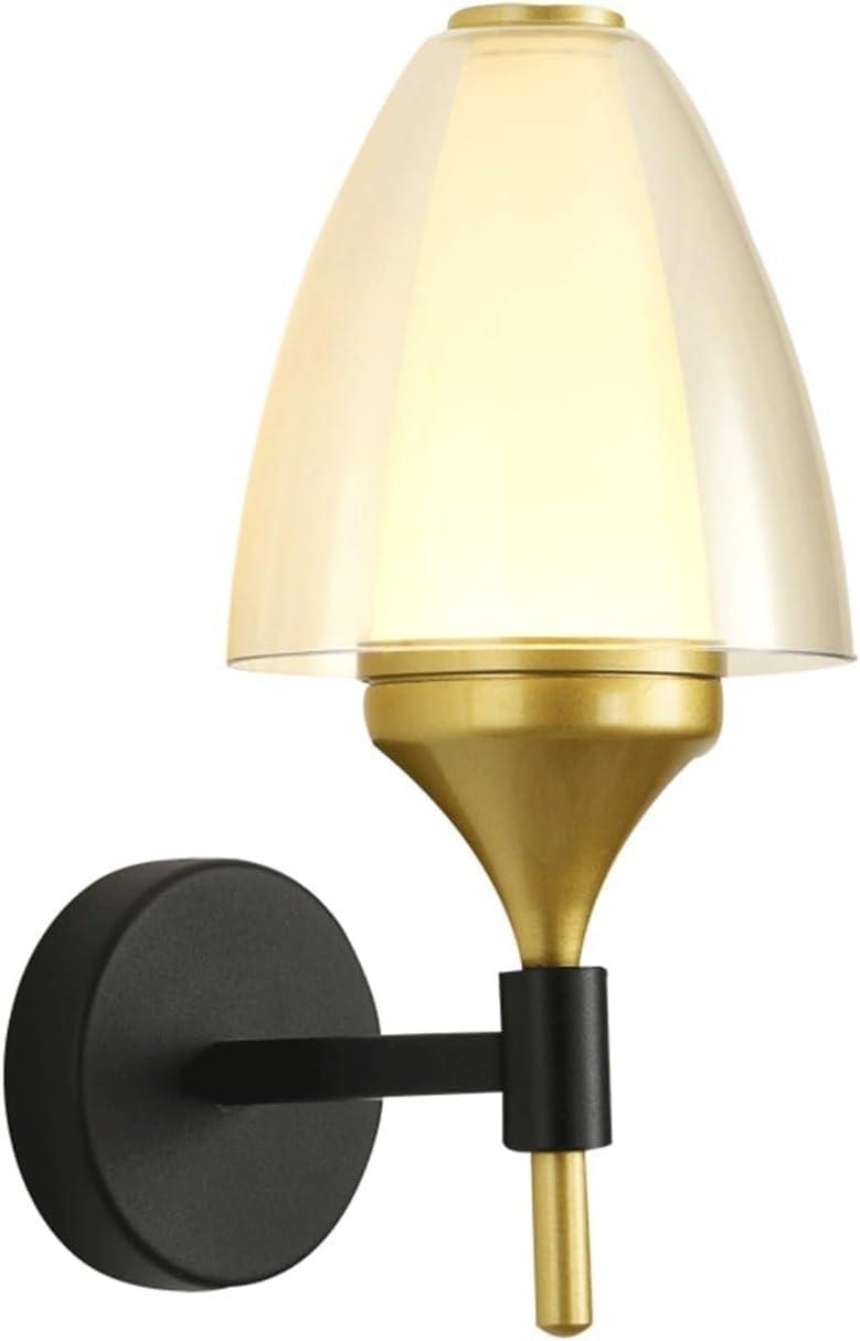 Modern LED Wall Sconces, Iron Acrylic Minimalist Wall Light, 3 Color Dimmable Reading Night Lamp Wall Mounted, Bedroom Bedside Living Room Hallway Lighting Fixtures