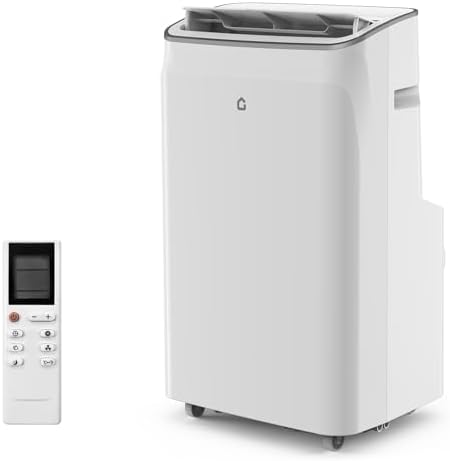 12,000 BTU Portable Air Conditioner, 3 in-1 Standing AC Unit with Dehumidifier and Fan, Remote and LED Touch Panel, Sleep Mode, Window Kit, Cools up to 550 Sq.Ft., Quiet Operation, White Top