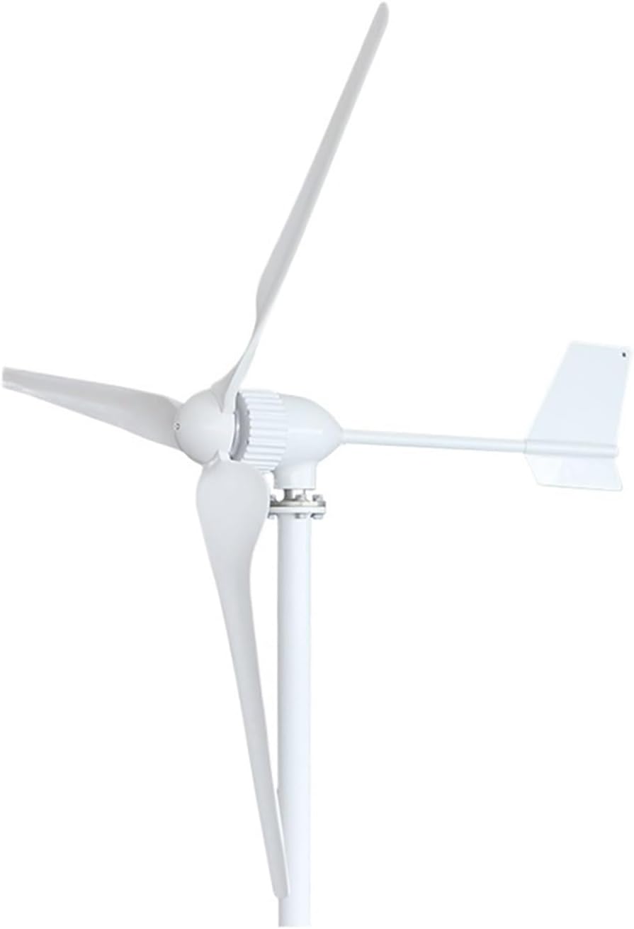 Wind Turbines, 1KW 24V 48V New Energy Wind Turbine Generator with 3 Blade 3m/s Low Wind Speed Starting Wind Turbines(24V)