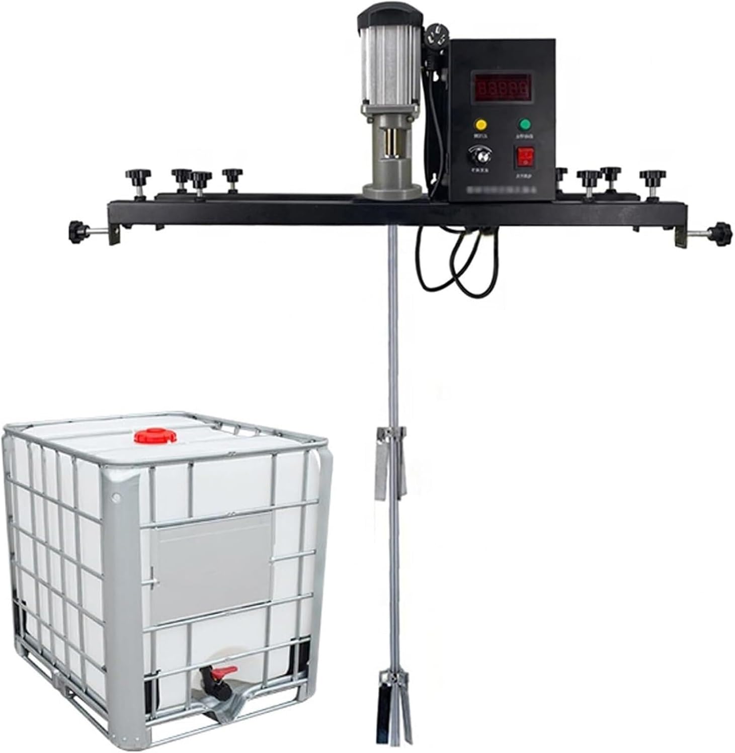 IBC Agitator, 980W Electric Tank Mixer Machine with Support Hanger, Paint Mixing Equipment for Ink Dissolver Agitator(