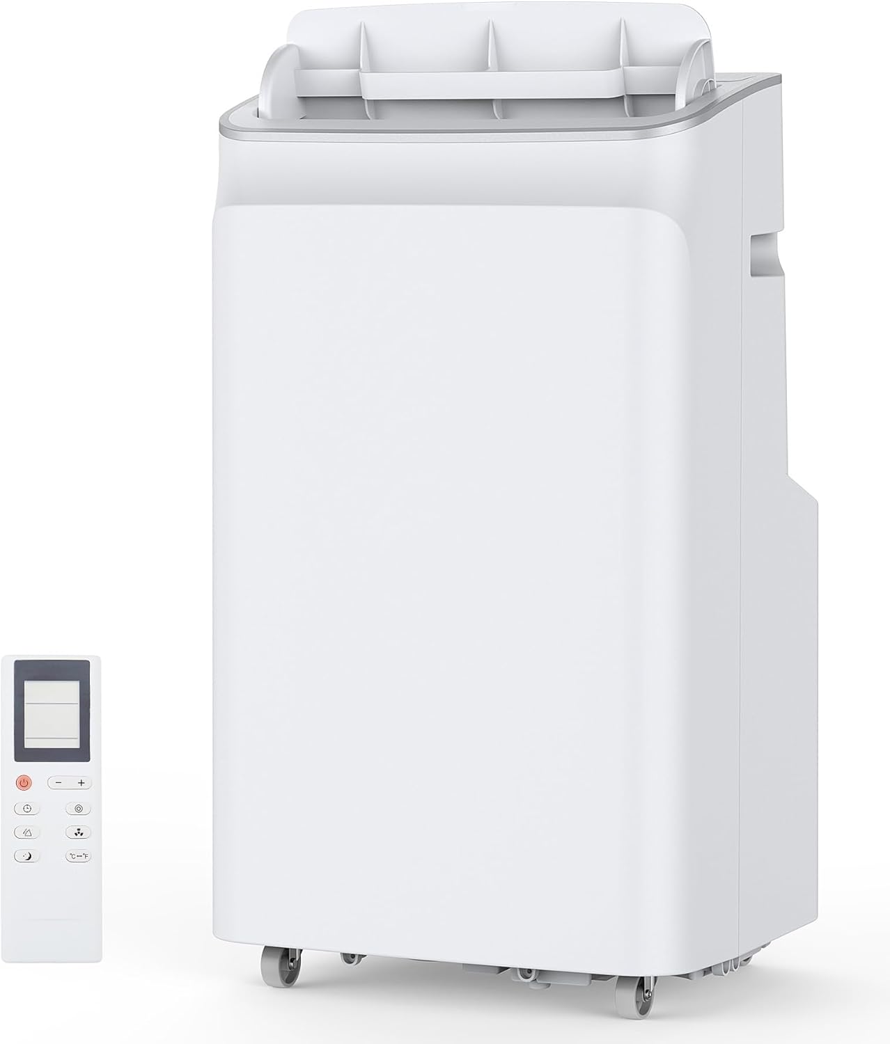Portable Air Conditioner 12,000BTUs, A/C for Rooms up to 550 Sq. Ft, Built-in Dehumidifier, Fan, and Sleep Mode, Includes Remote Control, Reusable Filter, and Window Kits