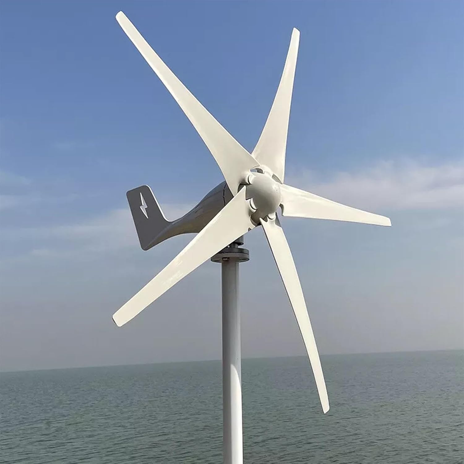 5 PCS Wind Turbine Blades Kit Hub Hood Screws - 530/550/580/600/630/650/750/800mm Horizontal Axis White Replacement Blades For Wind Generator(600mm)