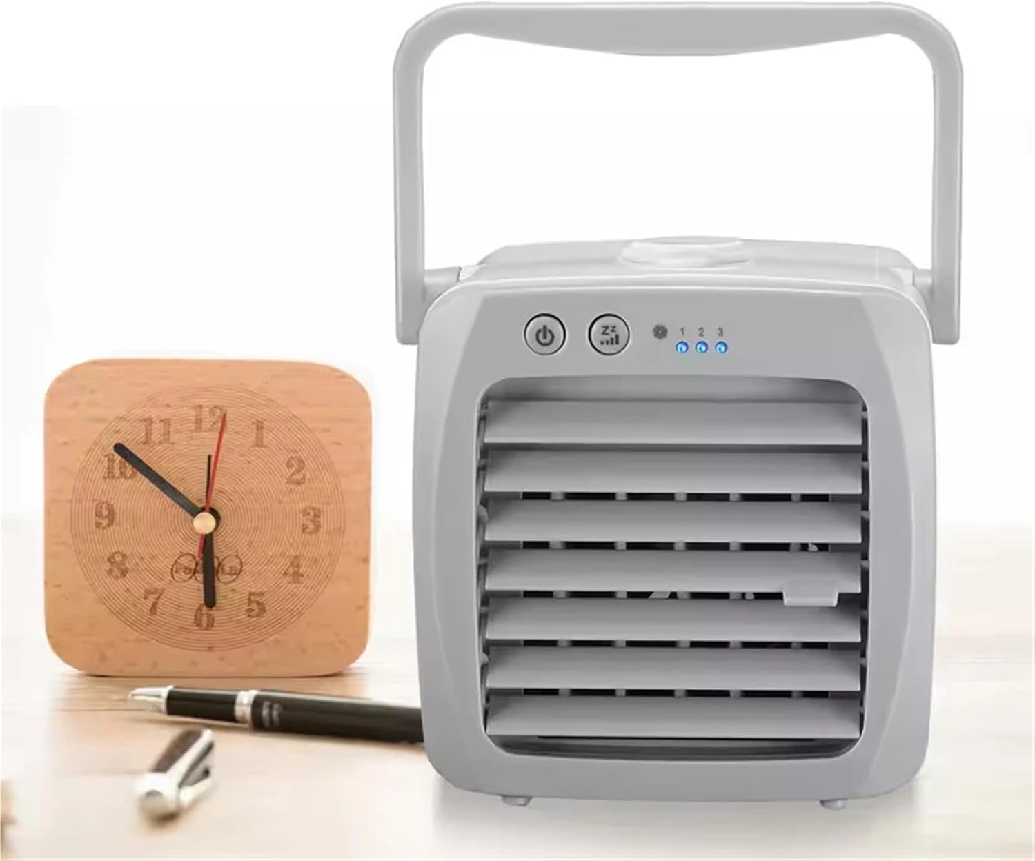 Portable Air Conditioner, Mini Portable Air Conditioner Air Cooler Humidifier 3 Speed Quiet Desk Fan,Desktop Fan for Home Outdoors