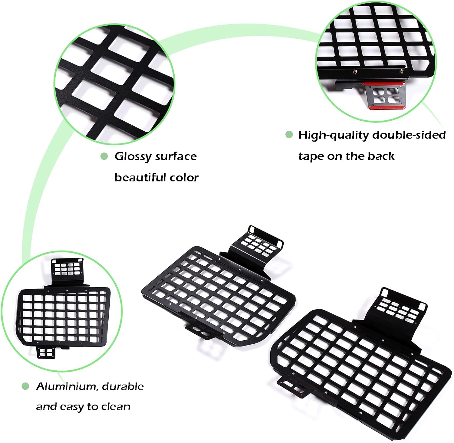 PIUGILH Trunk Storage Panel Fit for Land Rover Discovery 3 4 2004-2016, Modular Rear Left and Right Cargo Rack Shelf Luggage Holder, Interior Trunk Storage Shelf Accessories, 2PCS