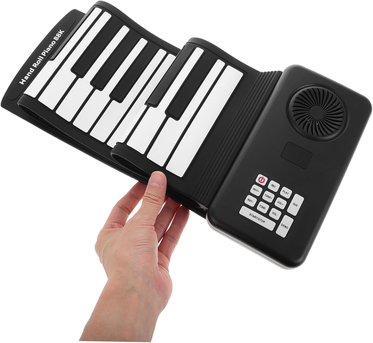 Portable Keys Foldable Roll-up Piano with Speaker for Travel Silicone Keyboard for Beginners and Compact Storage Lightweight Space-saving Design