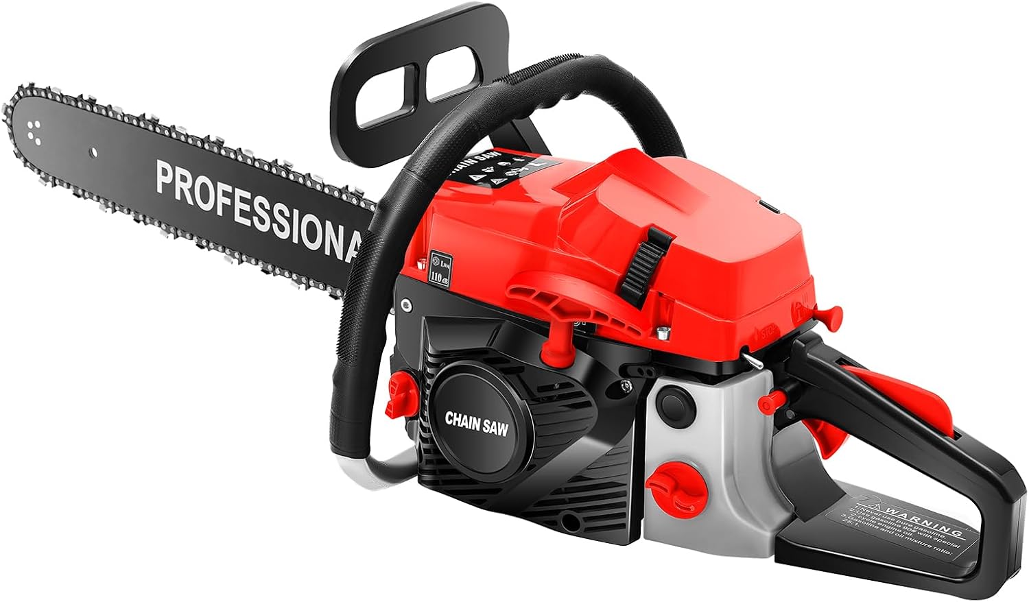 58CC Gas-powered Chain Saw with 20-inch Chain Length, 3.6HP 2-Stroke Chainsaws with 0.15Gal Tank for Wood Cutting,2000W Hand-held Petrol Saw for Outdoor Garden Farm Home Use,10500RPM