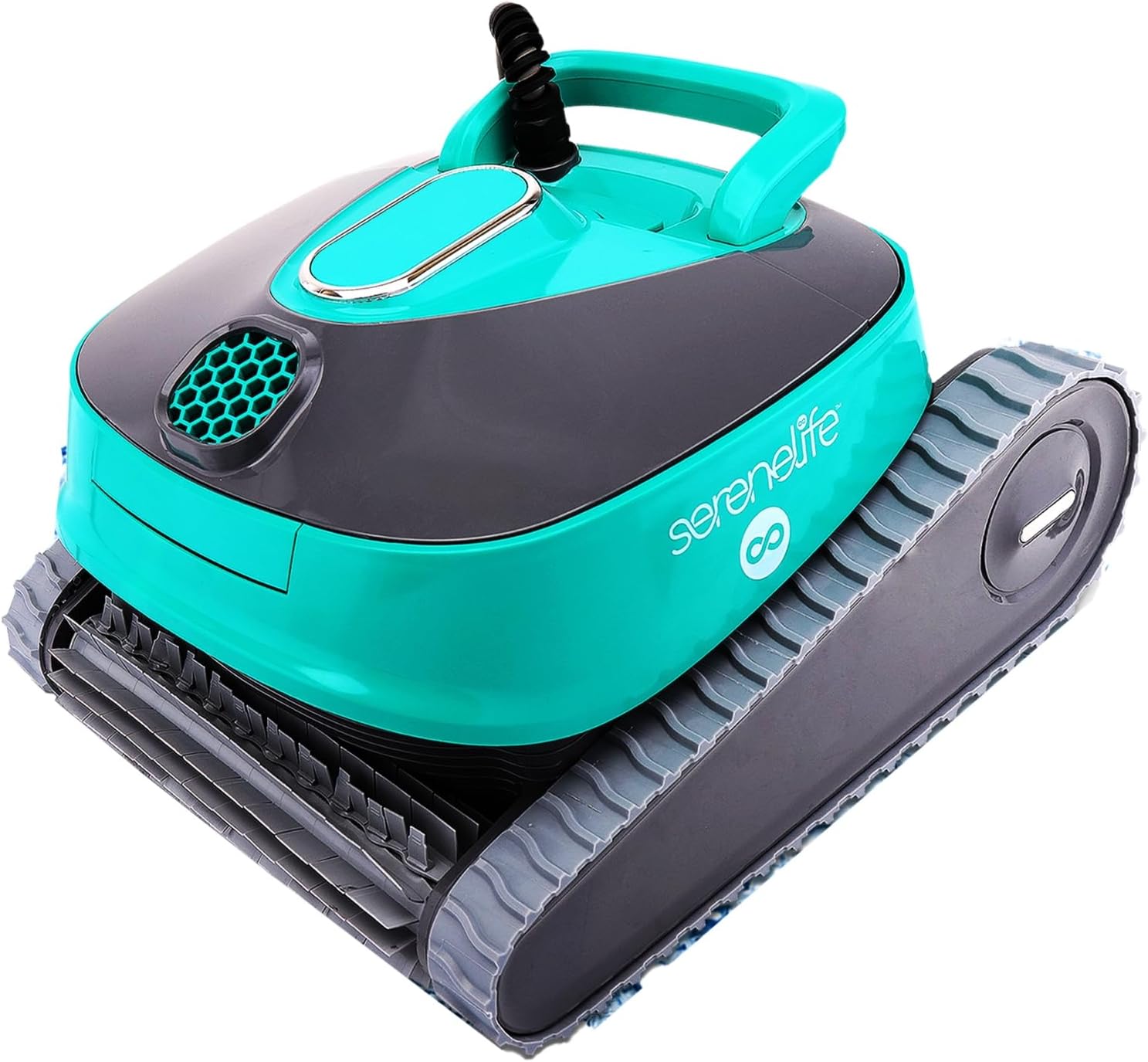 SereneLife - Automatic Robot Pool Cleaner, Pool Cleaning Robot with Three Motors, Wall Climbing, Cleans up to 50ft, Traps and Locks in All Sorts of Dirt and Debris