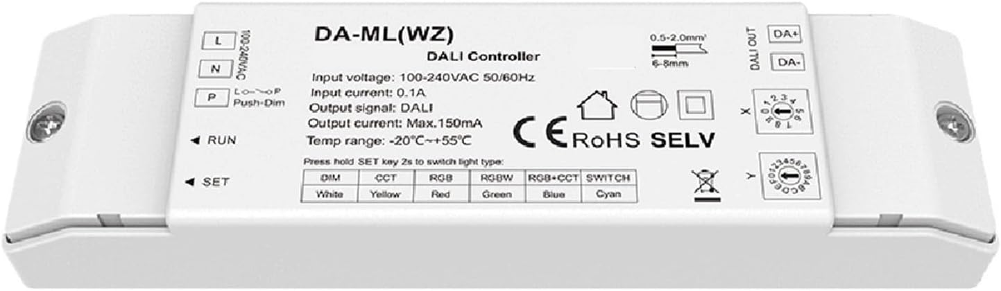 DALI Dimmer DA-ML DA-ML(WT) DA-ML(WZ) RGB/RGBW/CCT Color LED Strip(DA-ML(WZ) Only)