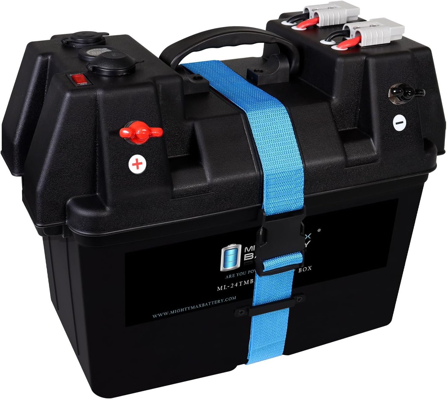 Mighty Max Battery Group 24 Smart Battery Box 12V Power Center for Solar Panels, Wind Turbine