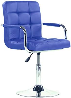 Mlaea Conference Reception Chair, Dining Bedroom Living Room Chair with Backrest, Height Adjustable Home Office Desk Chair, 37 * 41-56CM(Color:#1)