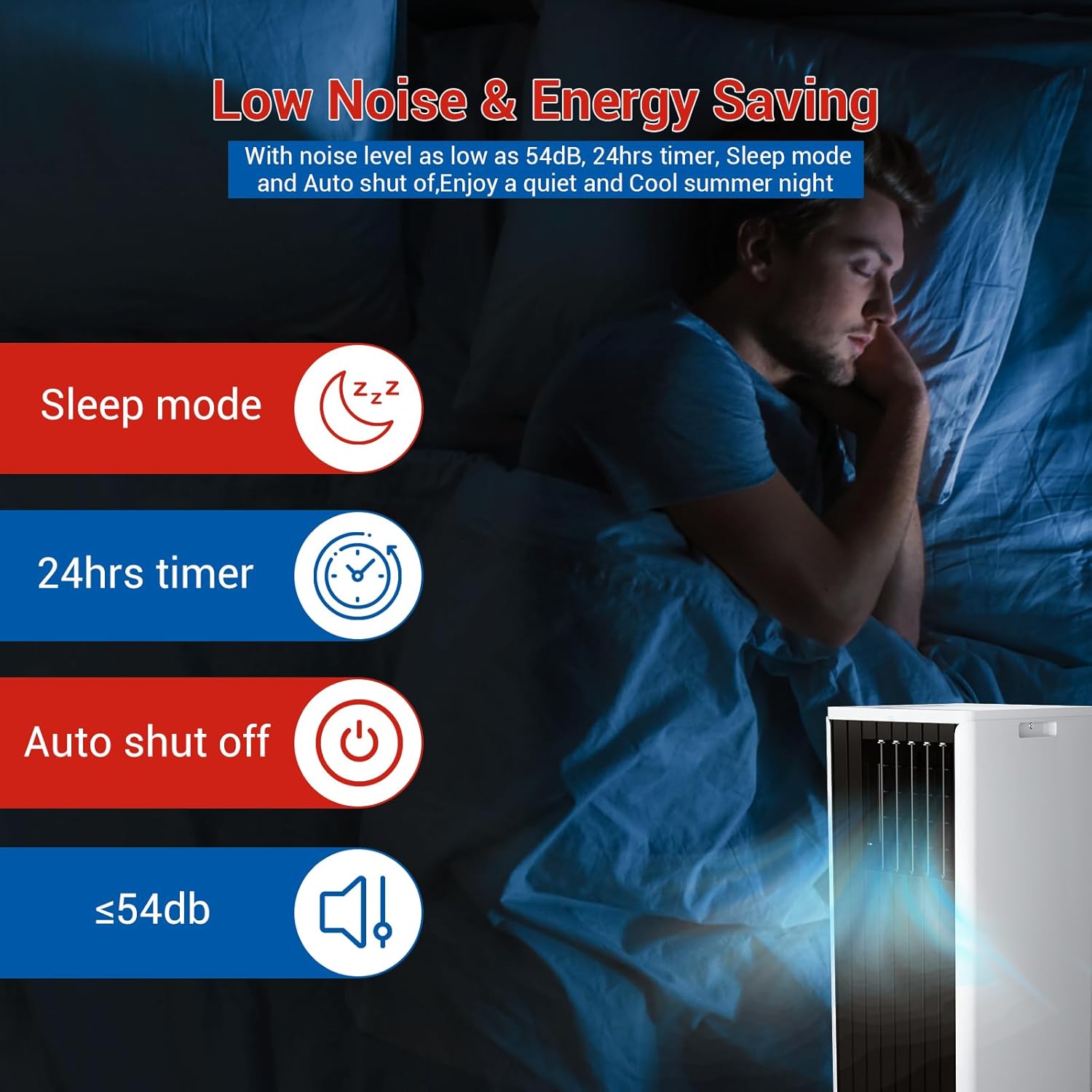 Garvee 8000 BTU Portable Air Conditioner for Room Up to 350 Sq. Ft, Energy Efficient AC Unit with Fan, Dehumidifier and Cooler, Quiet Operation for Bedroom, Offices, With Window Kit, Remote Control