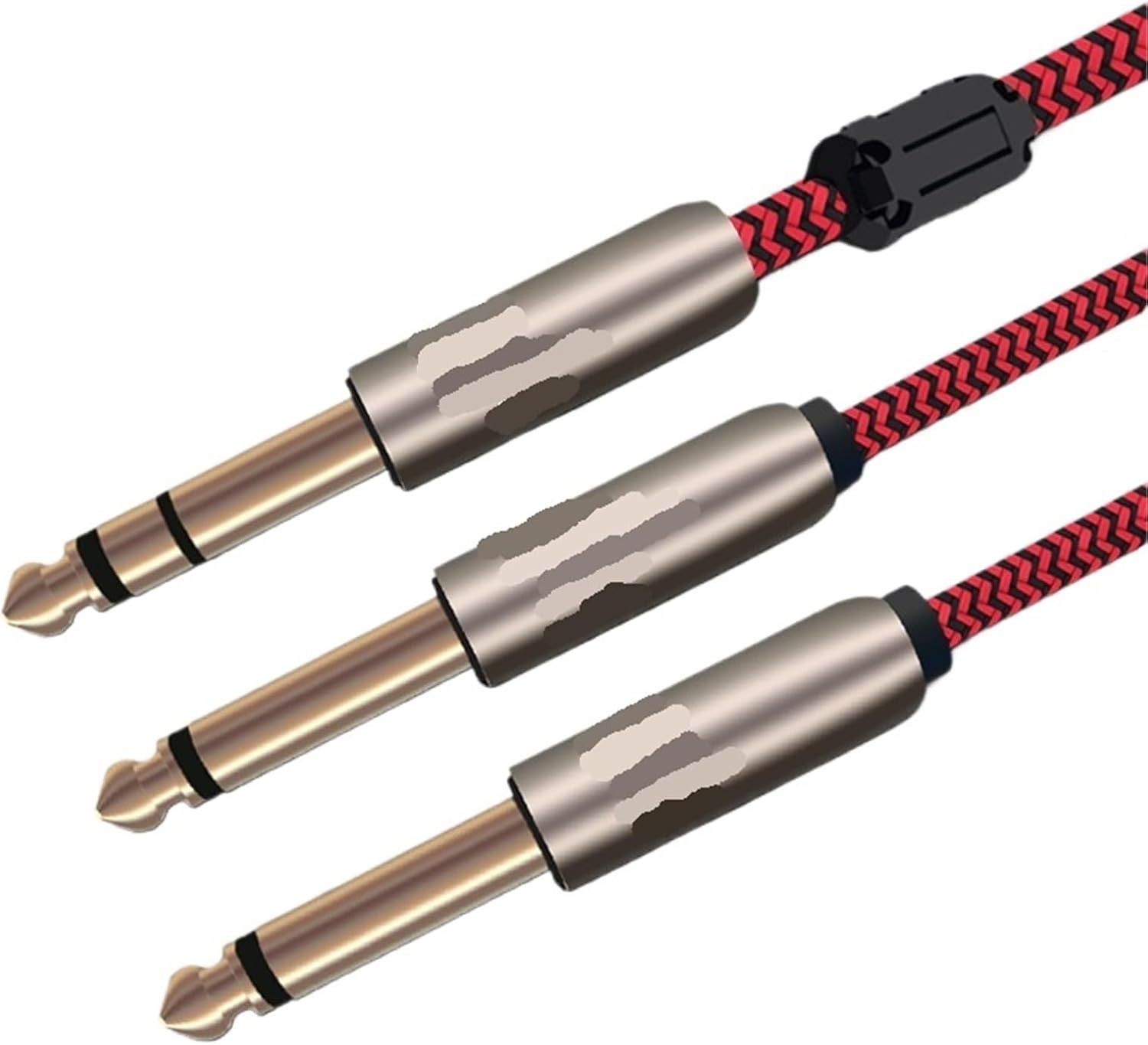 Stereo Male 6.35mm to Dual 6.5mm Audio Cable 6.35mm to 2X 6.35mm Male Mono Cable for Amp Mixer Microphone(I - 2 I Type,3m)