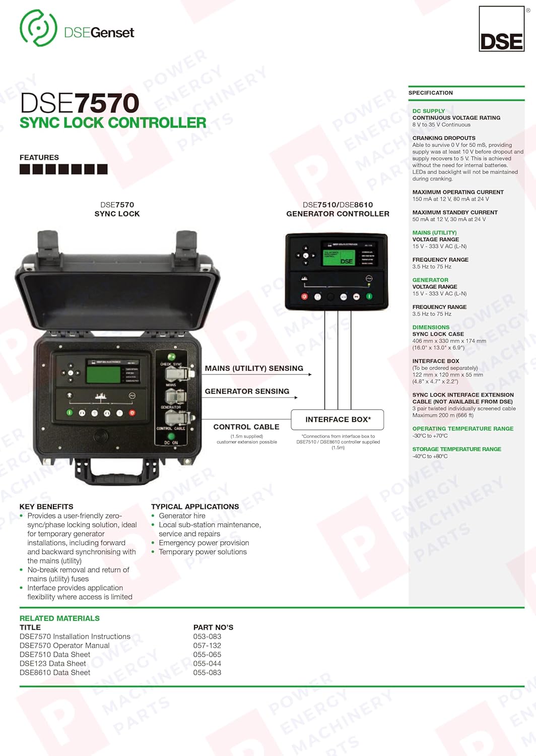 Automatic Intelligent Generator Controller DSE7570 Original Genuine Remote Sync Lock Controller Deep Sea DSE 7570