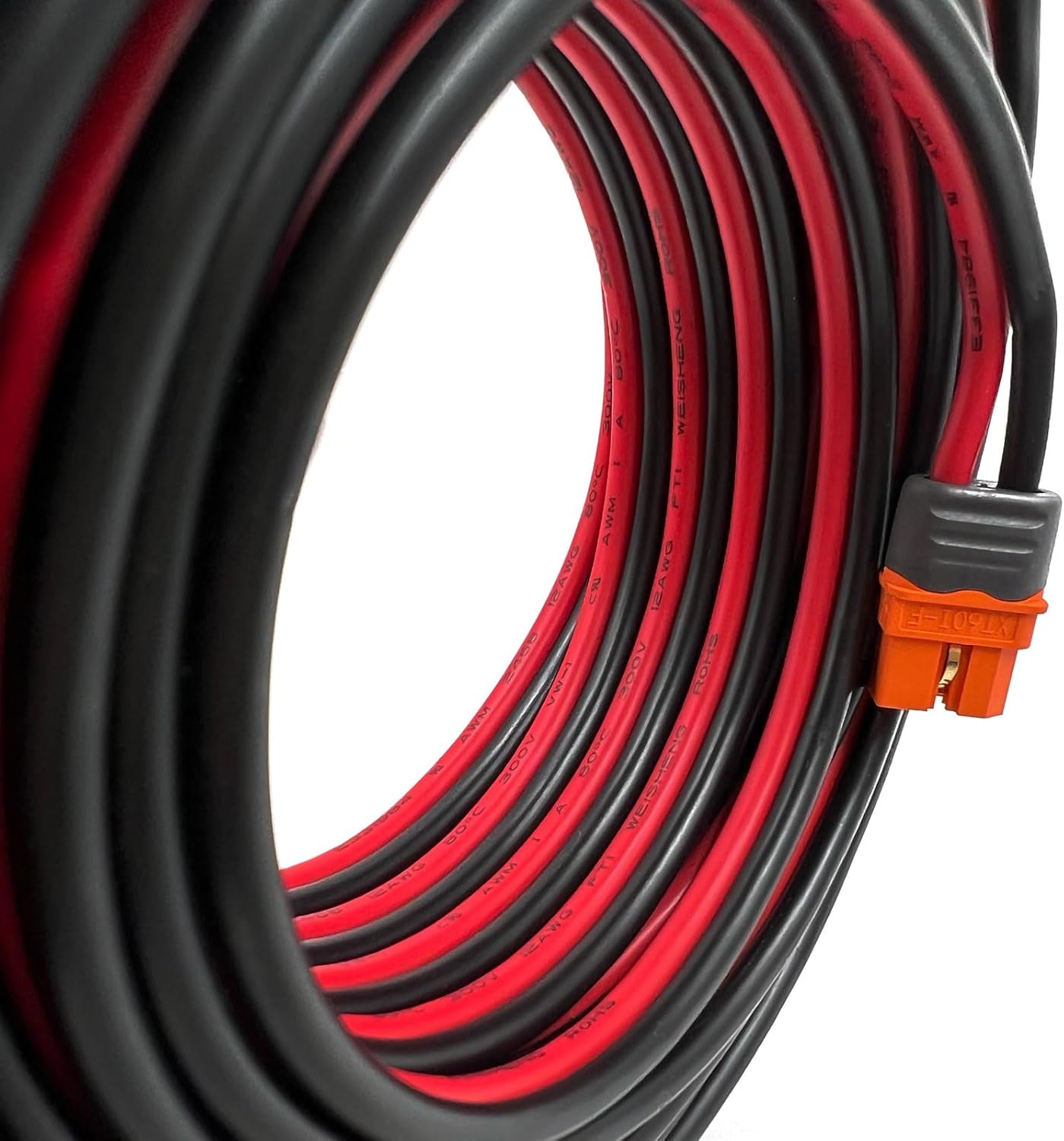 Solar Charge Cable Solar Connector to XT60i Adapter Connector Connecting Solar Panel XT60i-F Extension Cable 12AWG Cable Compatible for EcoFlow Solar Portable Power Station 15.24M (50FT)