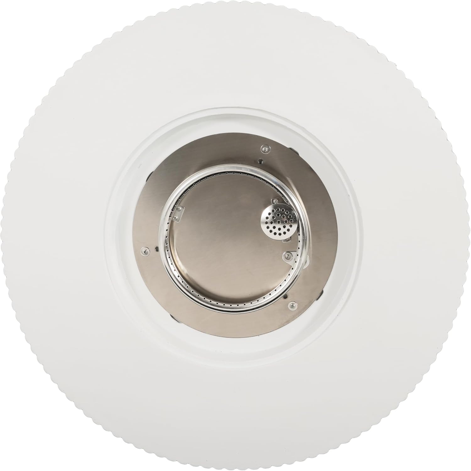 Merax 40,000 BTU Propane Fire Pit Table with Lid, MGO Concrete Outdoor Patio Heater, 2-in-1 Coffee Table with Adjustable Flame, White(Tank Cover Not Provided)