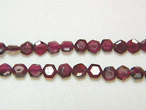 garnet - garnet chewing gum cut beads - 6mm each - 14 inch strand