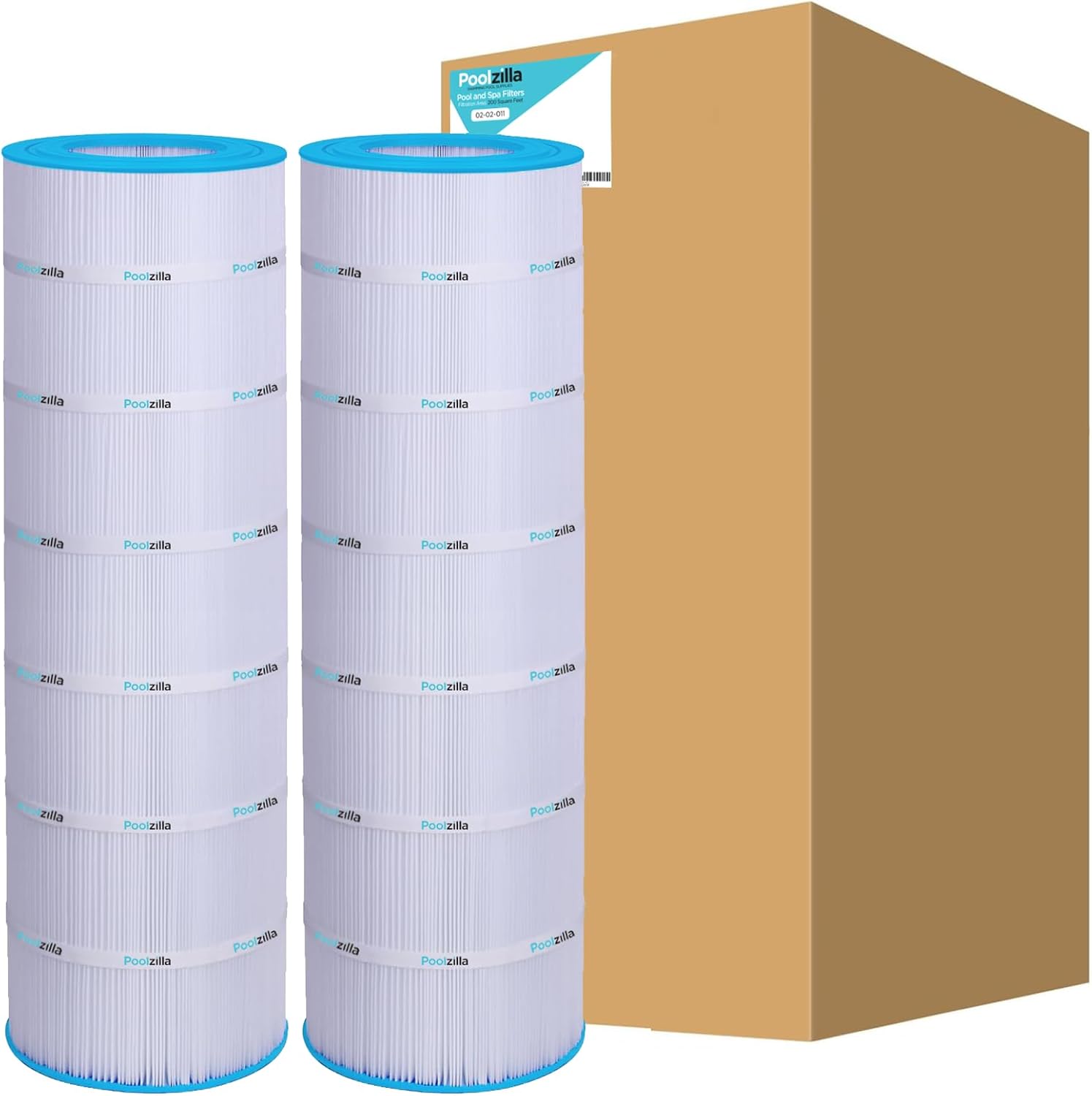 Poolzilla (2 Pack) Pool Filter Cartridge Replacement for Jandy CS200, PJANCS200, R0462400, Unicel C-8418, Filbur FC-0823, Aladdin 35002, 200 (L x OD: 33 1/8” x 8 15/16”)