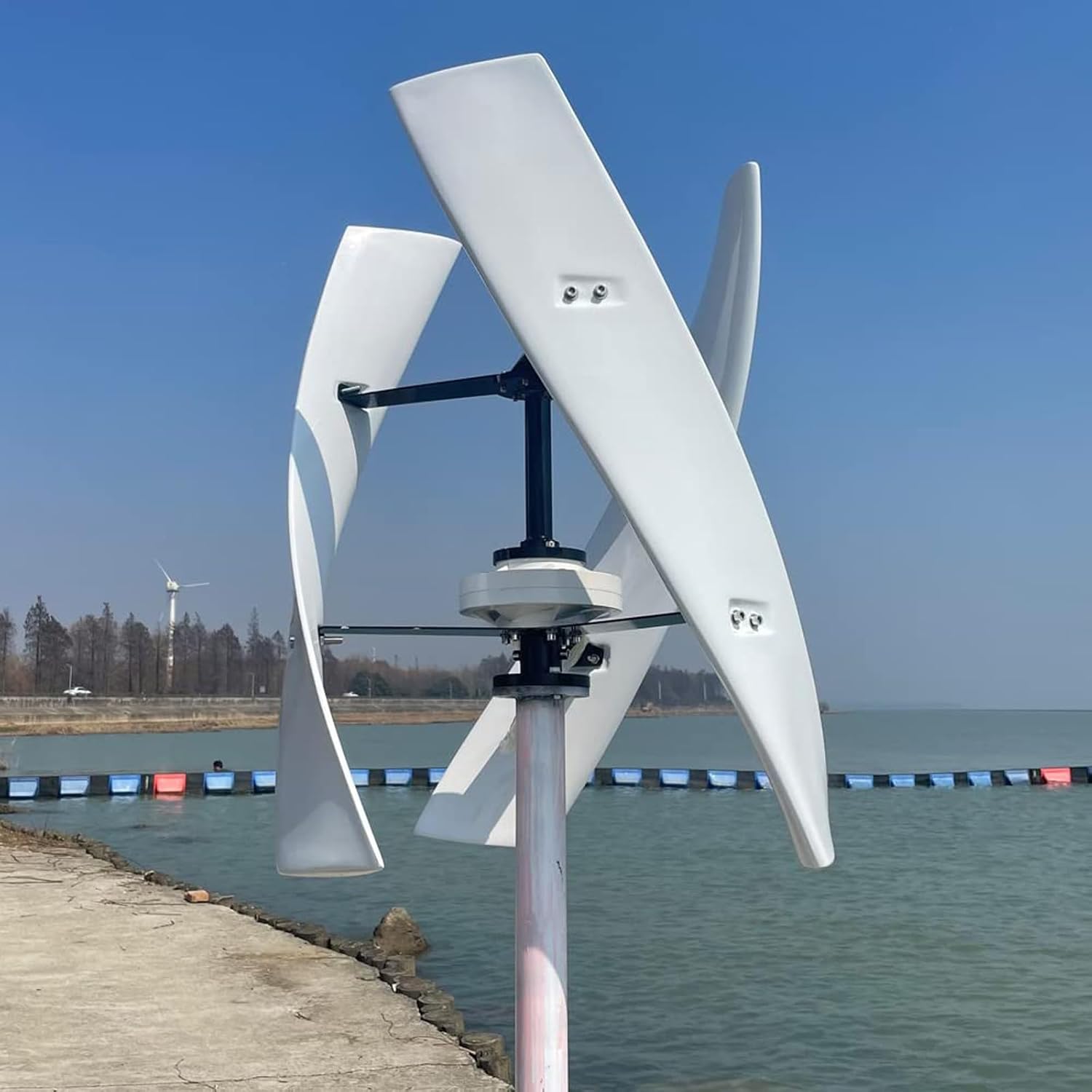 6000W Noiseless Vertical Wind Turbine - Magnetic Levitation Technology, Easy Installation & Repair, 12V Controller Included - Efficient Renewable Energy for Home Use