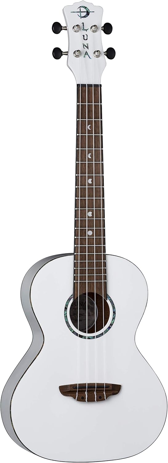 Luna Guitars Hau Snow White 4-String Tenor Ukulele with Gigbag (UKEHAUT)