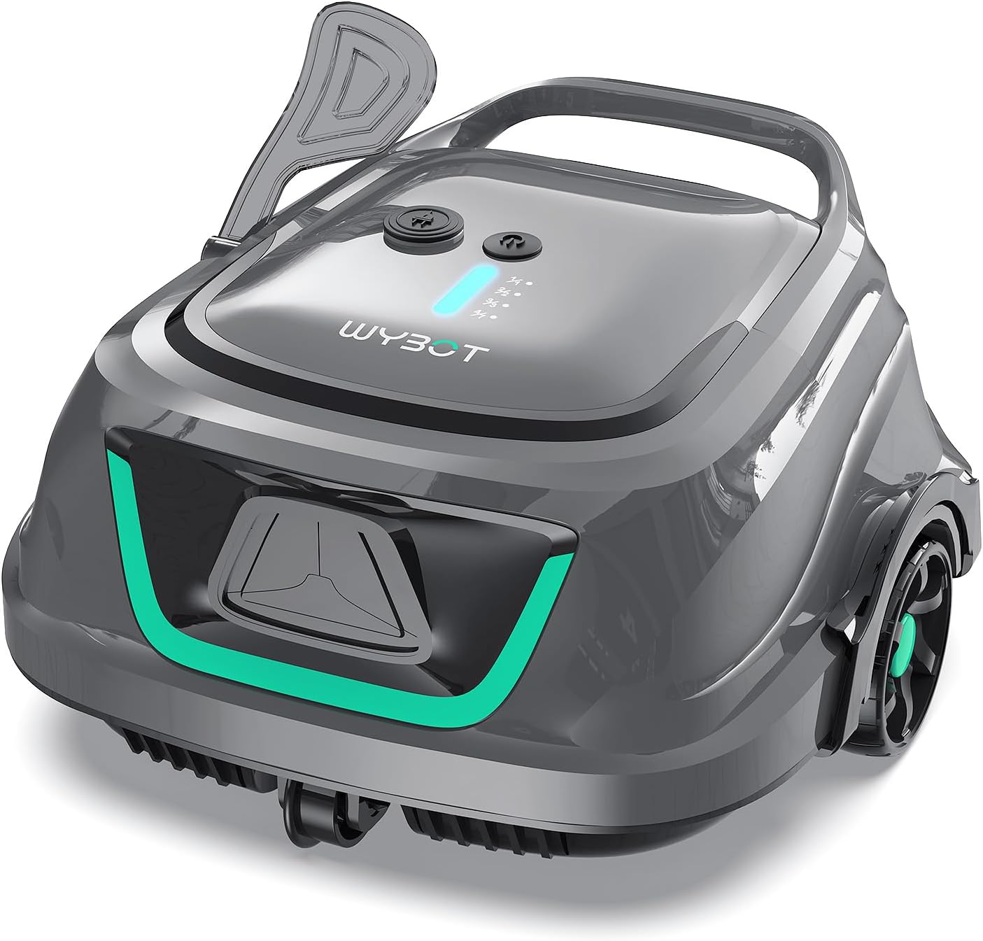 WYBOT A1 Cordless Robotic Pool Cleaner, Automatic Pool Vacuum for Above Ground with 120 Mins, Double Filters, LED Indicator, Charge in 2.5 Hours (Gray)