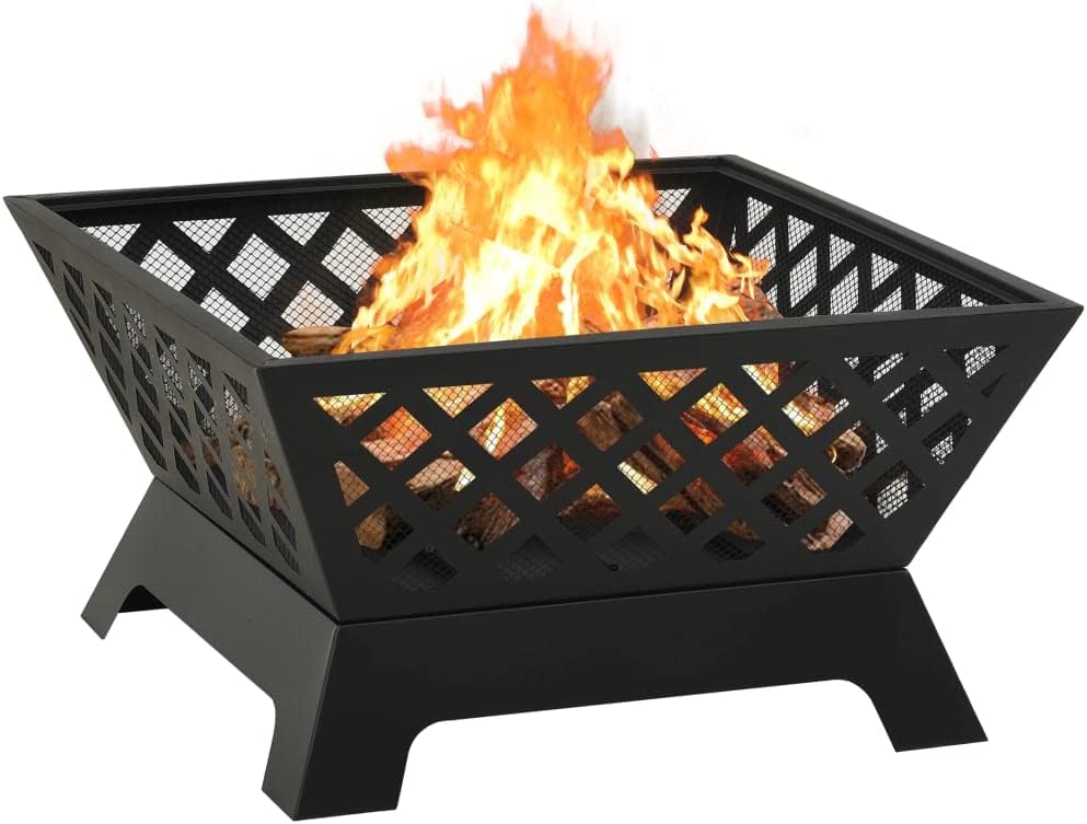 vidaXL Fire Pit with Poker 25.2