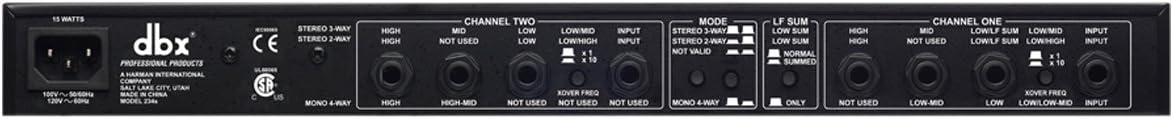 dbx 234s Stereo 2-Way, Mono 4-Way Crossover