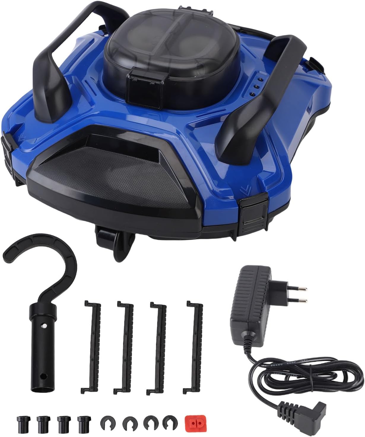 Focket Cordless Robotic Pool Cleaner, IPX8 Pool Vacuum Self Parking 5000mAh Battery Rechargeable Powerful Suction Water Detection Water Entry Delay Adaptive Movement Speed for Flat (US Plug)