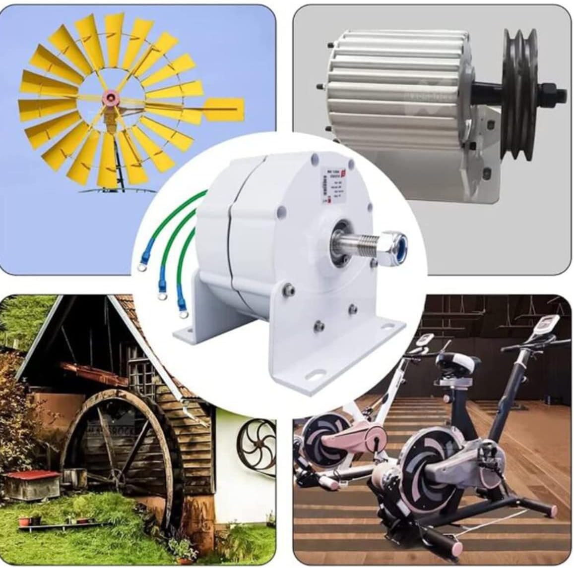 10000W Gearless Permanent Magnet Alternator - Low RPM AC Generator for Wind & Hydro Turbines, 5000W/6000W/8000W Options Available, 24V Base Usage, High Efficiency Power Solution