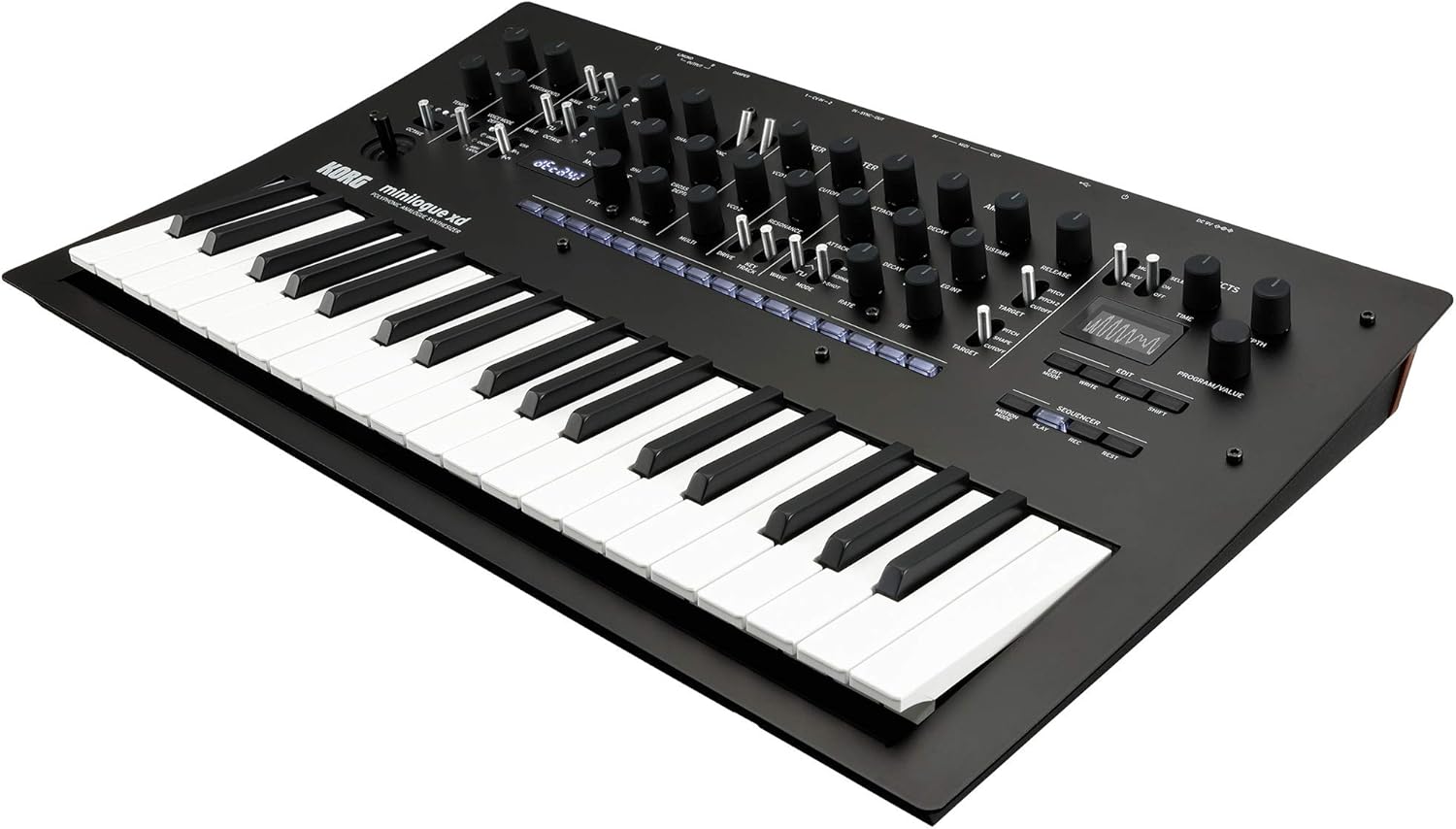 Korg Minilogue XD Polyphonic Analog Synthesizer Bundle with MIDI Cable, Aux Cable, and Austin Bazaar Polishing Cloth