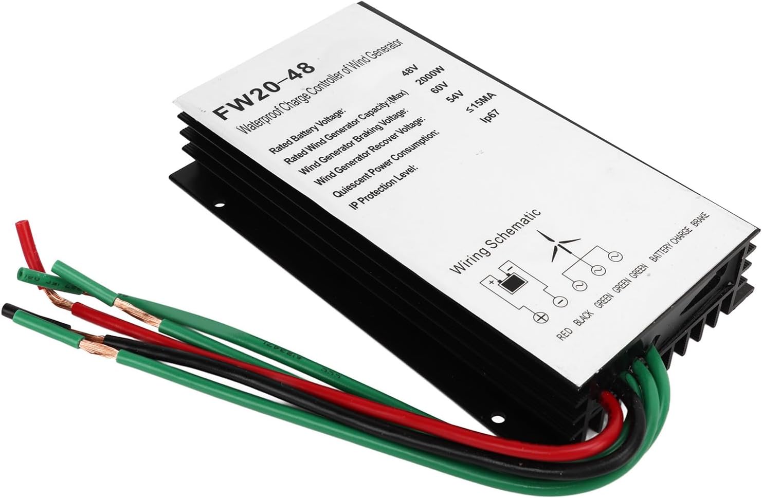 48V 2000W Wind Controller Wind Controller Aluminum Alloy Efficient Charging Multi for Harsh Environments