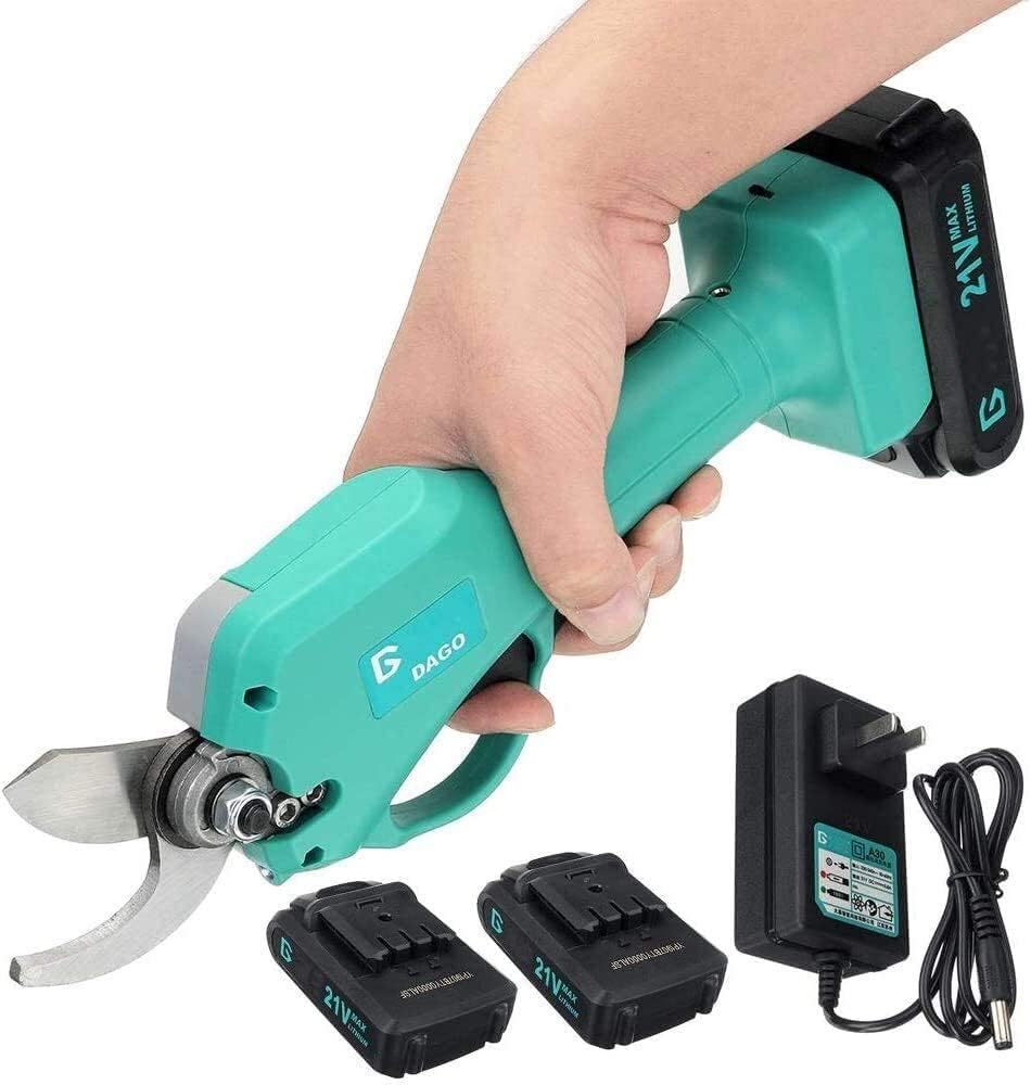 Professional Electric Pruning Shears Fruit Tree Branch Scissors Electric Pruning Scissors 21V Garden Pruner 0-30MM