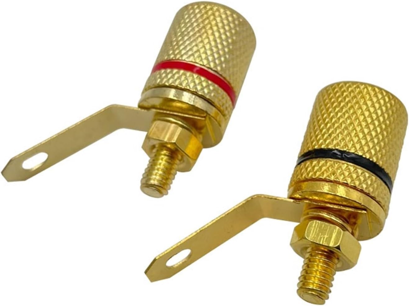 40Pcs Gold Plated Amplifier Speaker Terminal Binding Post Banana Socket Connector Suitable for 4mm Banana Plugs(40 Black)