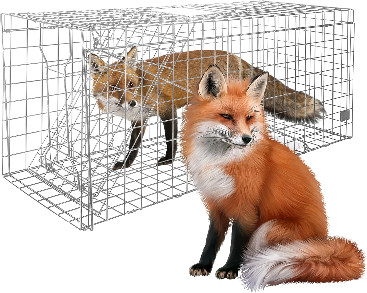 Large Live Animal Trap for Fox,42.5