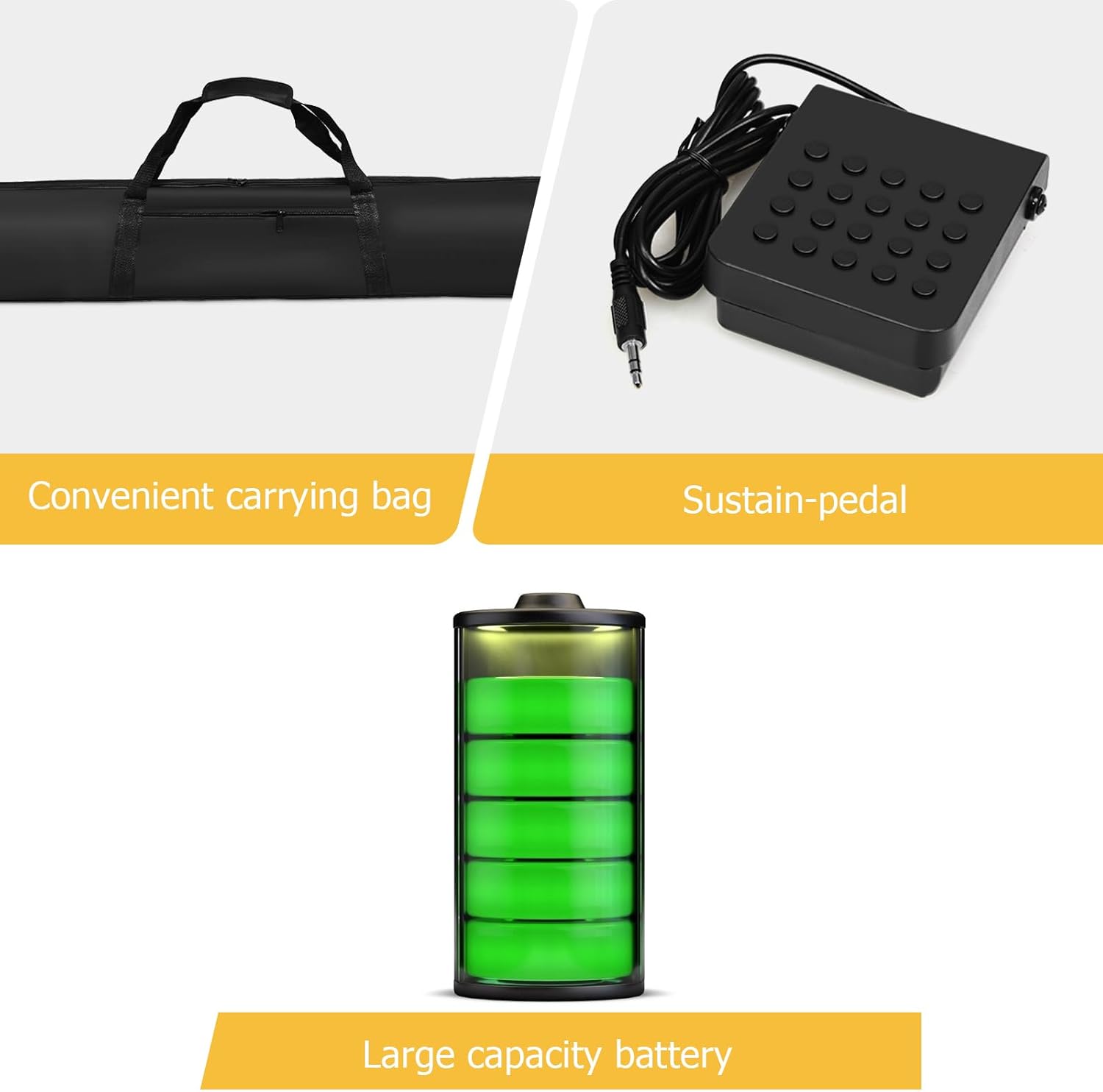 88-Key Digital Piano Keyboard, Full Size Semi-Weighted Keyboards with MIDI, Portable Electric Pianos for Beginner