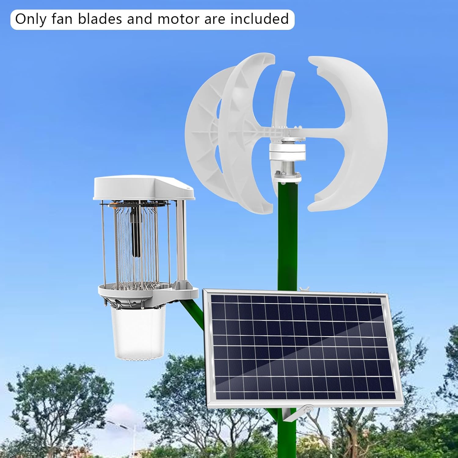 600W DC 24V 5 Blades Wind Turbine Generator Lantern Motor Vertical Axis Windmill with Controller for Marine, RV, Home, Windmill Generator Suit for Hybrid Solar Wind System