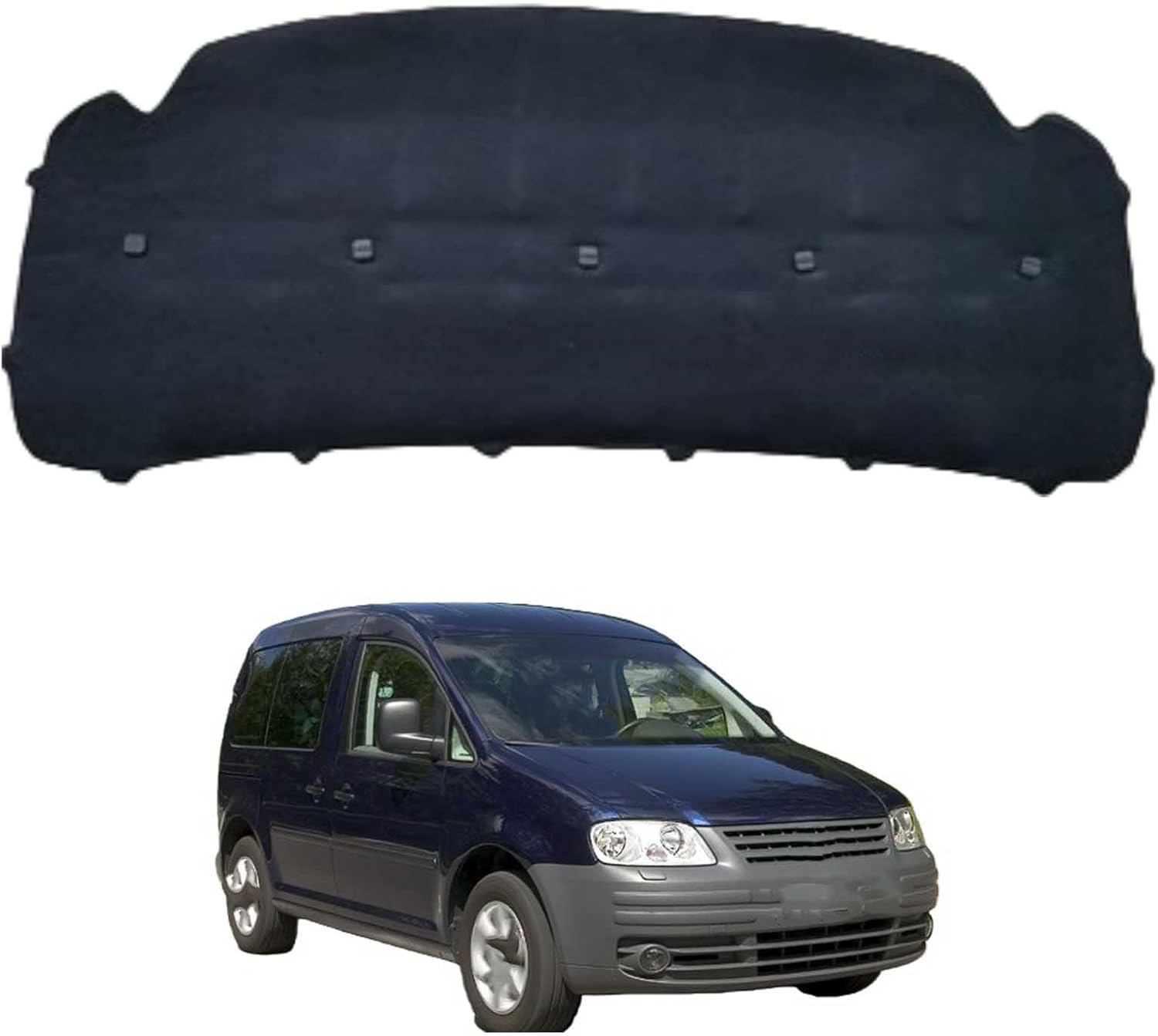 Car Front Hood Engine Sound Pad for VW Caddy 2004-2007 OE:1T0863831B, Heat Insulation Cotton Mat Cover Soundproof Car Accessories