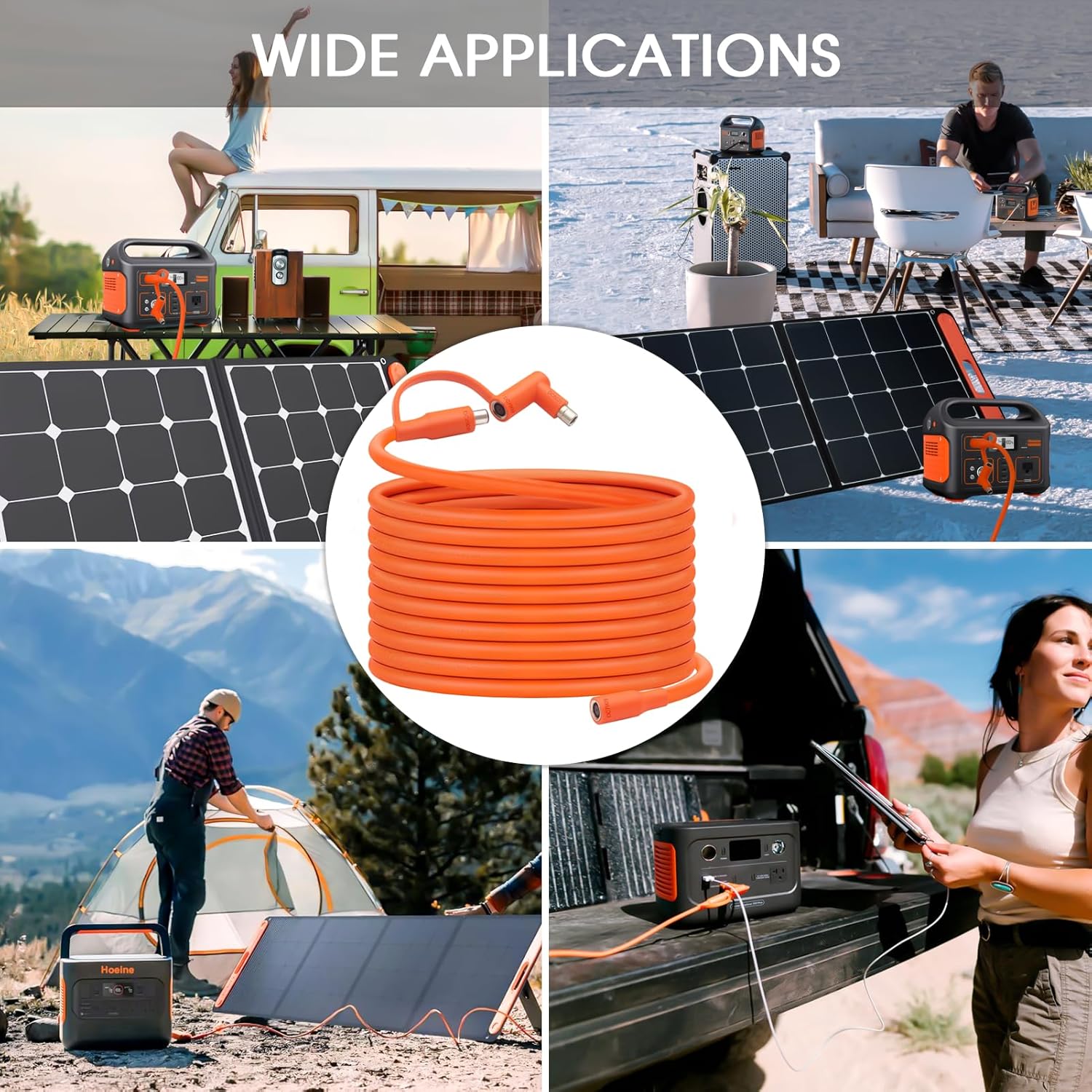 Solar Panel Extension Cable Compatible with Jackery Solar Panel Connector Perfectly for Gz Yeti, Anker, BLUETT, Jackery Portable Power Station (100 Feet)