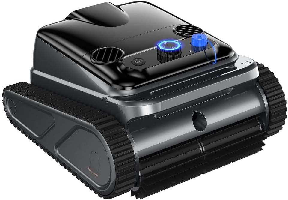 Cordless Robotic Pool Cleaner with Wall Climbing for Pools up to 2000 sq.ft, Powerful Suction, Smart Navigation, 300 Min Runtime