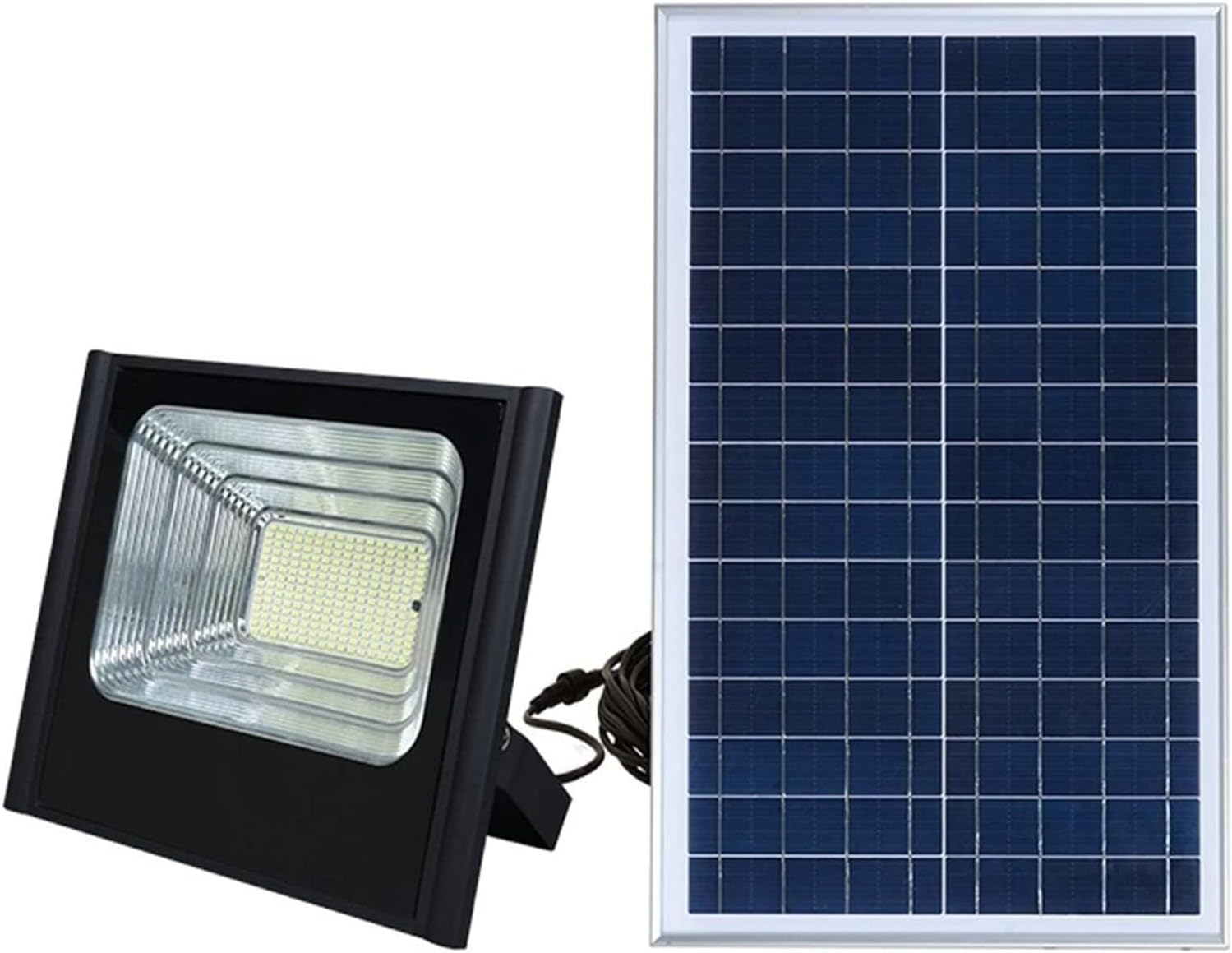 Courtyard Light Led Solar Flood Light with Remote Control, Outdoor Solar Security Lights 6000K Daylight White Ip67 Waterproof Spotlights for Street, Lawn, Garden, Farm