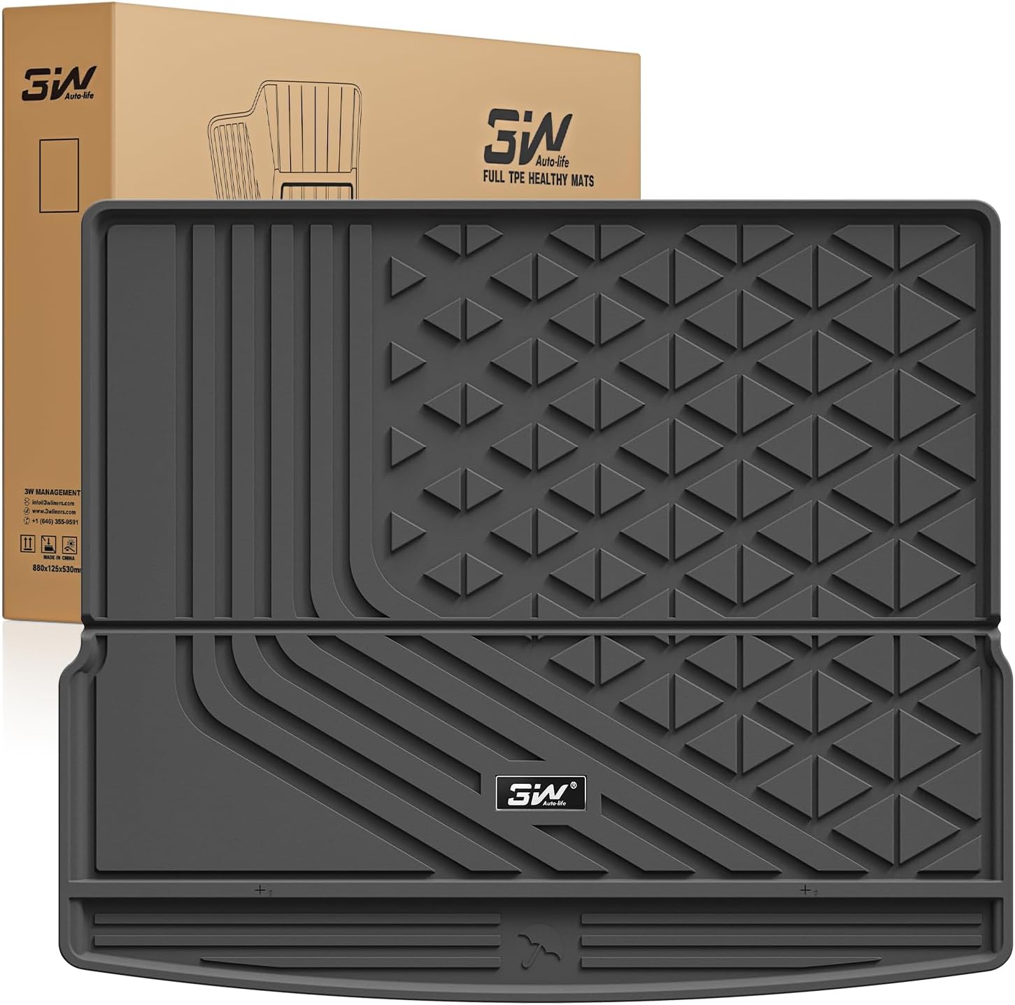 3W BMW iX Cargo Liner 2022 2023 2024 2025 2026 M60 xDrive All Weather TPE Car Accessories Odorless Anti-Slip Custom Fit Rear Trunk Mat, Black