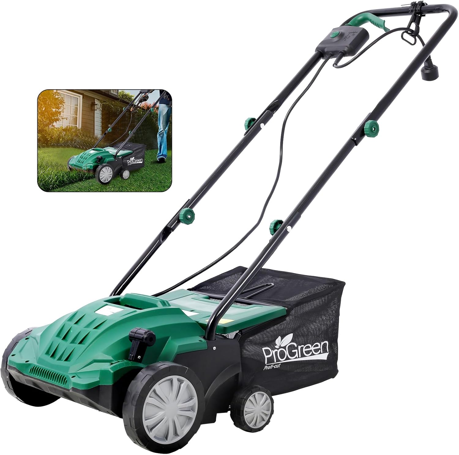 Donext 12 Amp Lawn Mower, 2-in-1 13-Inch Push Lawn Mower with Grass Catcher, Removable Collection Bag Extra Large 31.7QT for Yard, Lawn, Garden Care,Landscaping