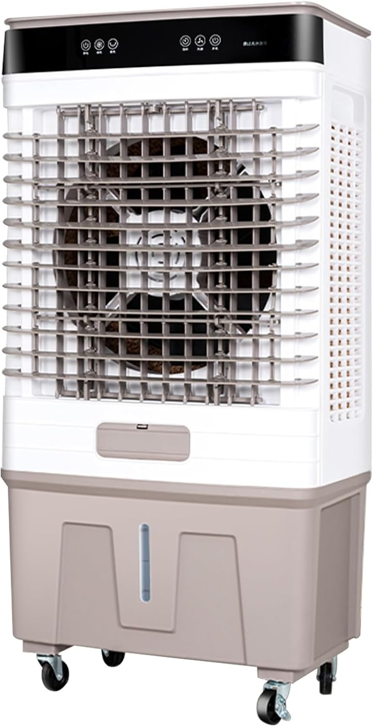 Swamp Cooler Air Conditioner, Evaporative Air Cooler with 26.4 Gallon Water Tank and Remote, 4 Ice Box, 8H Timer, Portable Cooling Fan with 3 Speeds for Commercial, Industrial, Garage, Outdoor Use