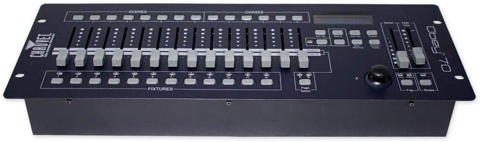 Chauvet DJ Obey 70 Universal Dmx 512 Controller With 384 Channels And Midi Compatibility + (6) Rockville DJ DMX3P10FT 10 foot DMX lighting 3 pin XLR Female to Male DMX Cables