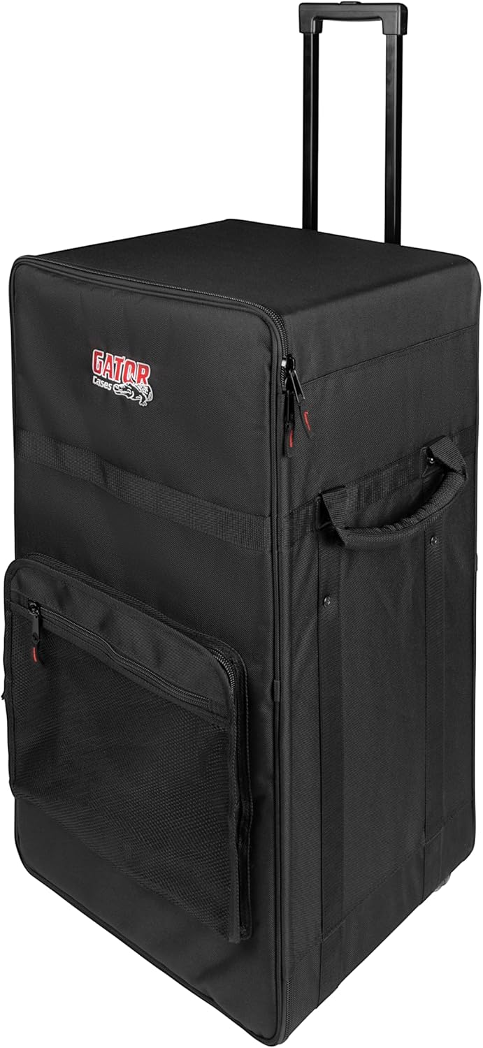 Gator Cases Lightweight Wooden Amp Head Case with Wheels and Pull Handle, (G-901)