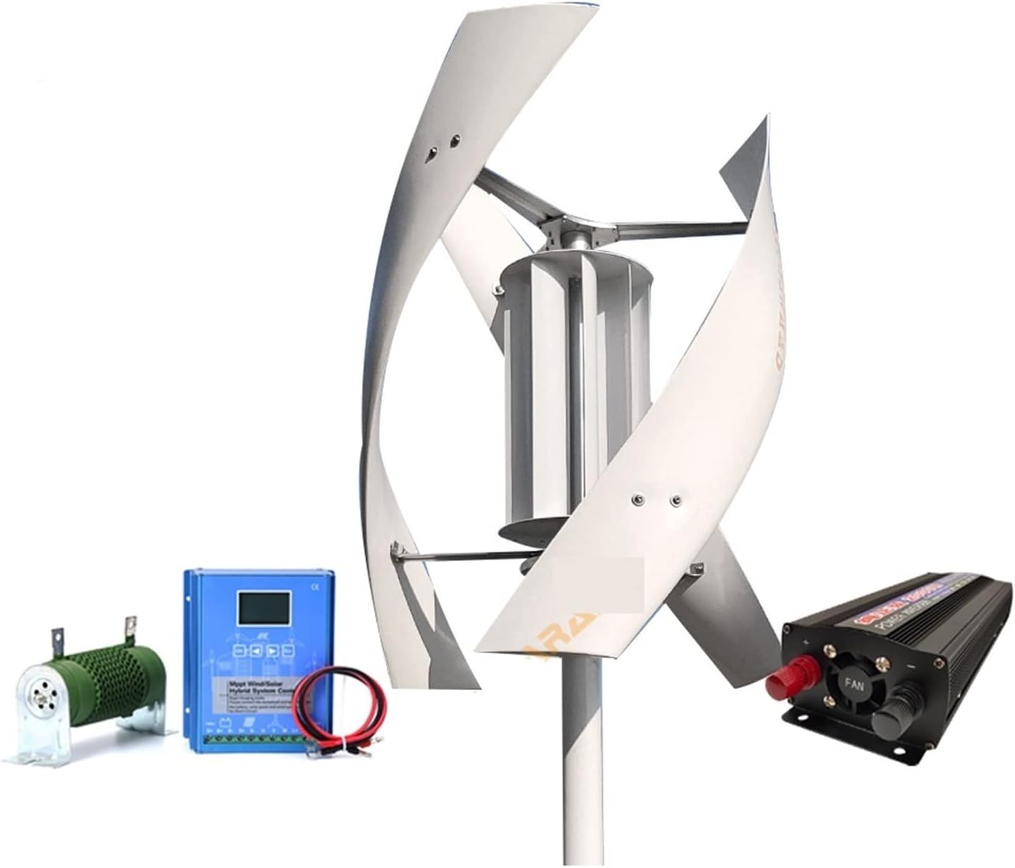 Wind Turbine 2000w Wind Turbine Generator 48v Alternative Energy Generator 220v AC Output Household Complete Kit With Controller Inverter (Color : Turbine Only, Size : WHITE_24V_1500W)