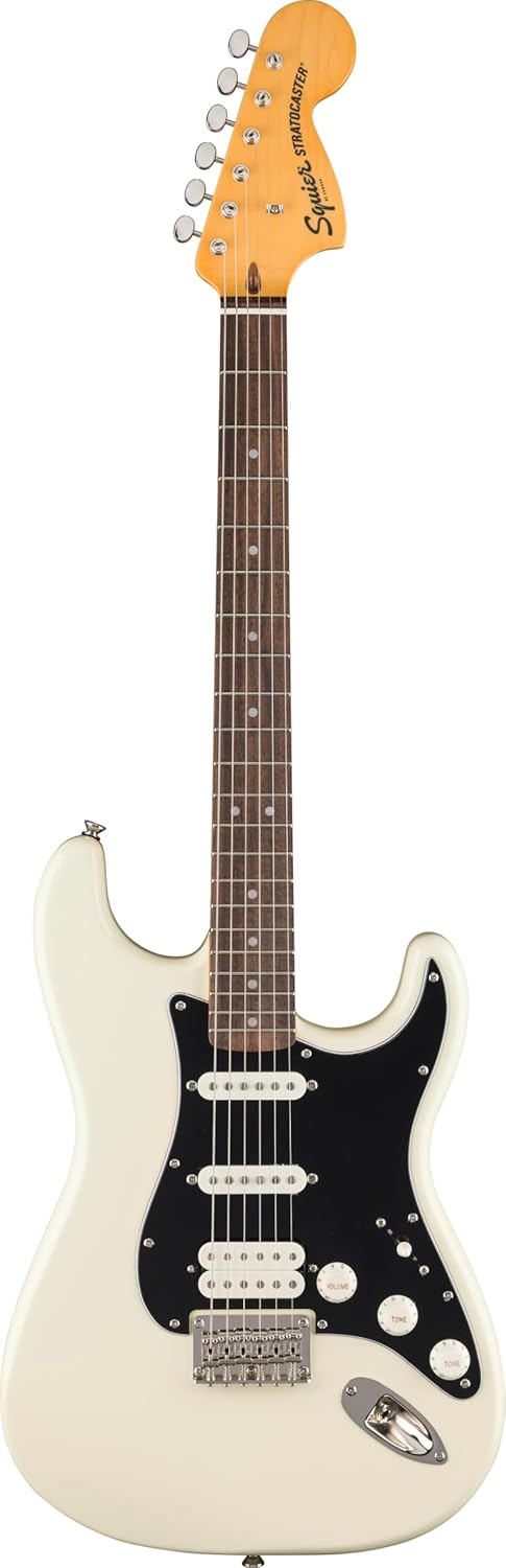 Classic Vibe '70s Stratocaster HT HSS, Laurel Fingerboard, Black Pickguard, Olympic White