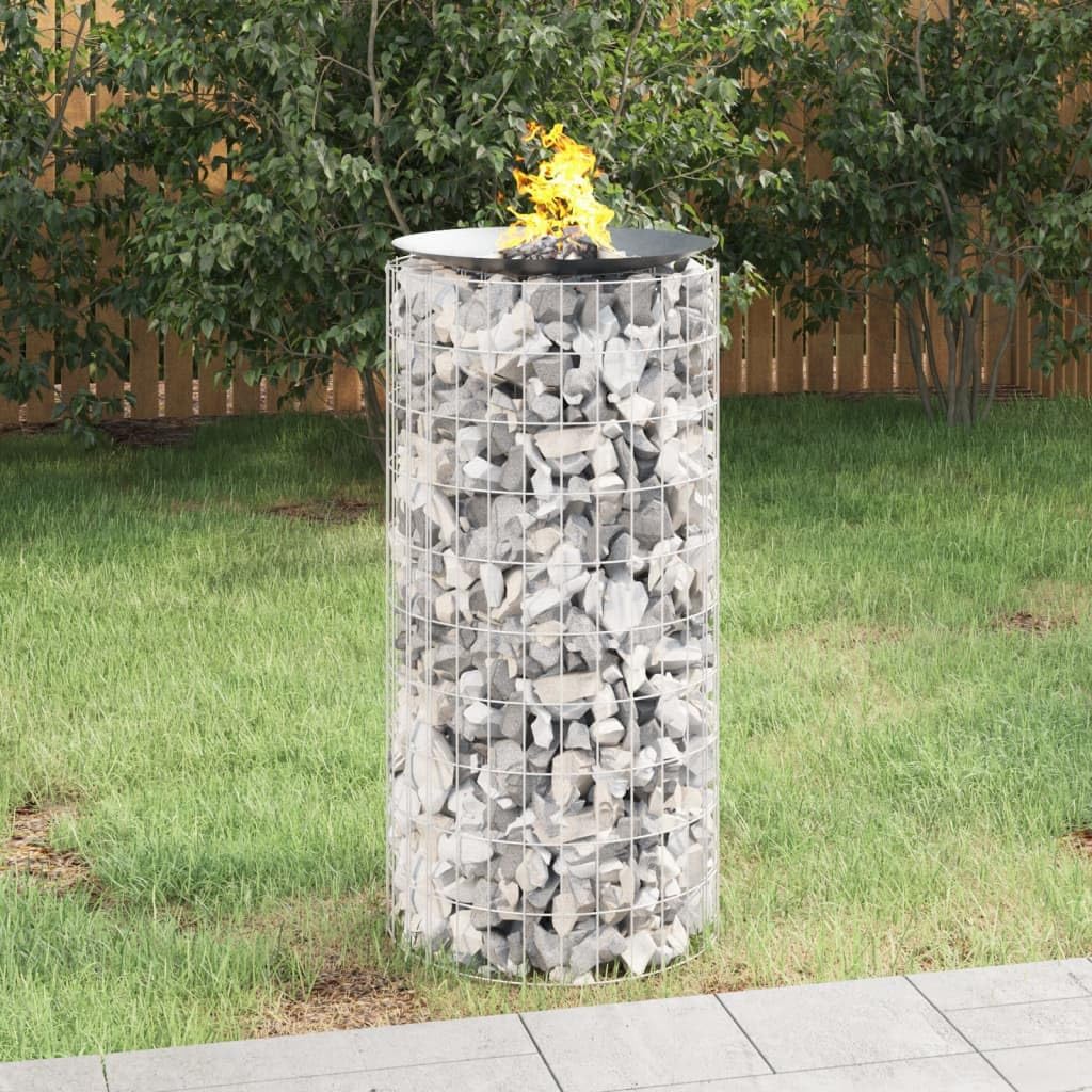 Gabion Fire Pit, Ø 19.7