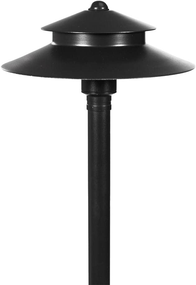 VOLT Stratum Black Brass Two-Tier Path & Area Light (9